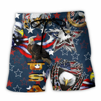 America Love Eagle - Beach Short - Owl Ohh - Owl Ohh
