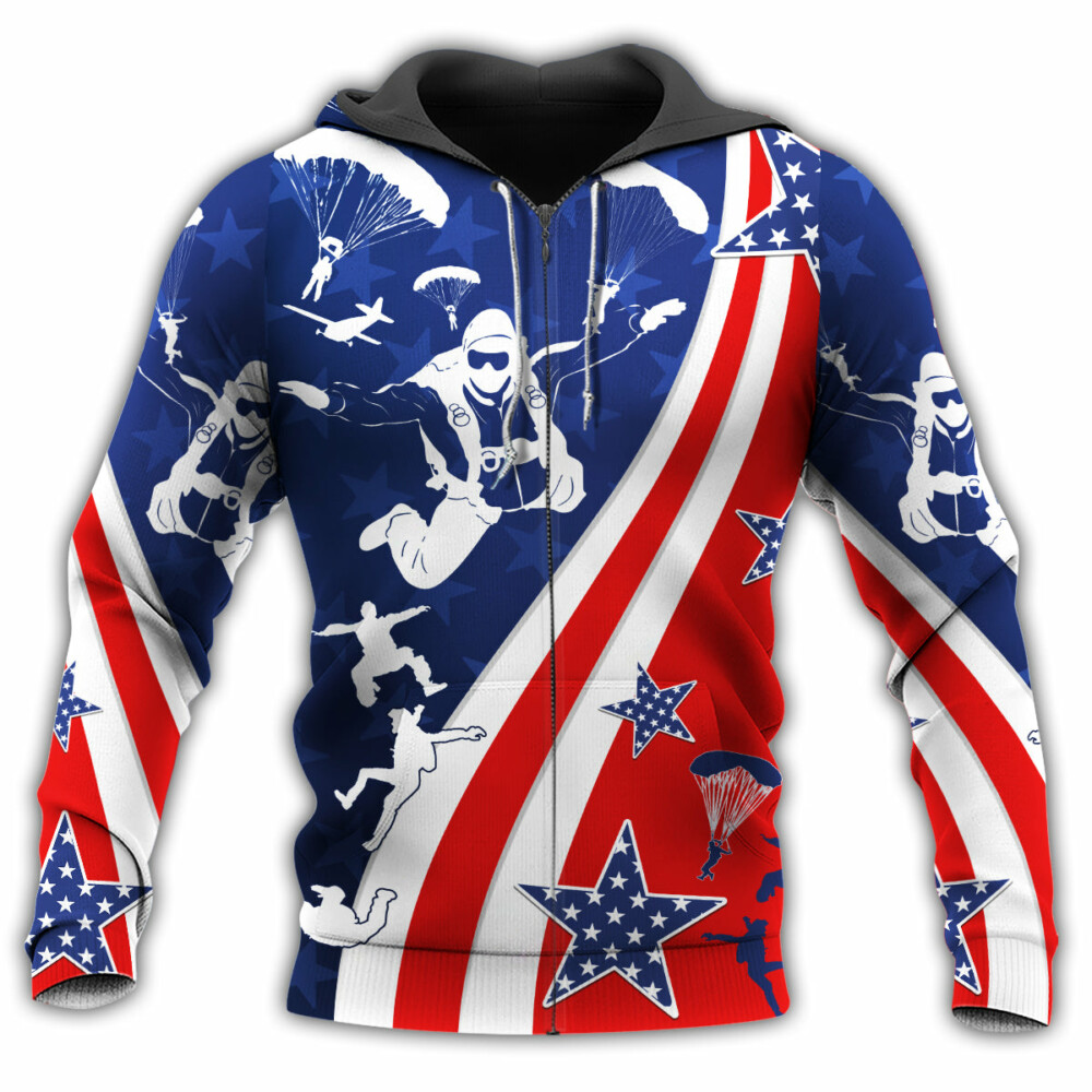 America Parachute Jump - Hoodie - Owl Ohh - Owl Ohh