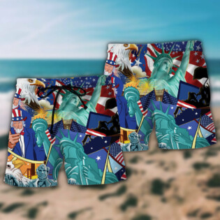 America Patriotism Is Voluntary Freedom - Beach Short - Owl Ohh - Owl Ohh