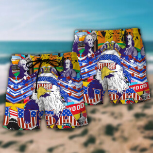 America Proud Forever Eagle - Beach Short - Owl Ohh - Owl Ohh