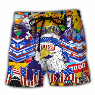 America Proud Forever Eagle - Beach Short - Owl Ohh - Owl Ohh