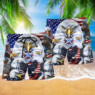 America Proud Happy Day - Beach Short - Owl Ohh - Owl Ohh