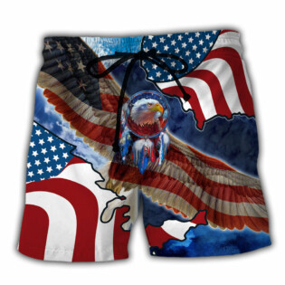 America Special Patriotic Eagle So Cool - Beach Short - Owl Ohh - Owl Ohh