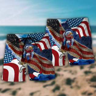 America Special Patriotic Eagle So Cool - Beach Short - Owl Ohh - Owl Ohh