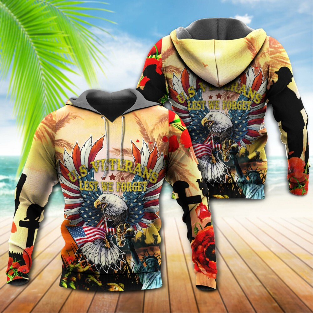 America Veterans Let We Forget - Hoodie - Owl Ohh - Owl Ohh