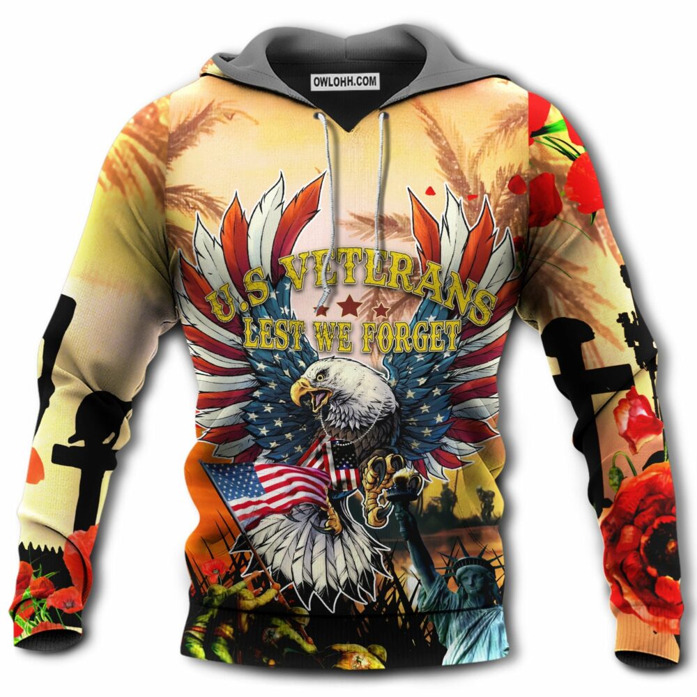 America Veterans Let We Forget - Hoodie - Owl Ohh - Owl Ohh
