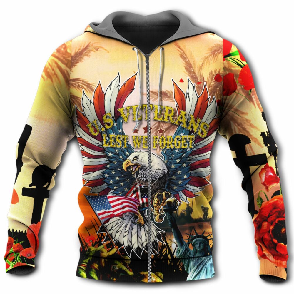 America Veterans Let We Forget - Hoodie - Owl Ohh - Owl Ohh