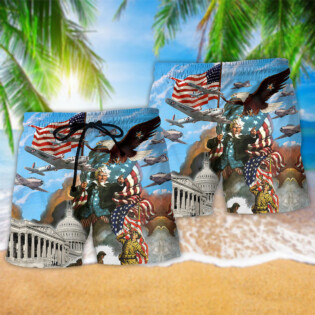 America War And Peace Eagle - Beach Short - Owl Ohh - Owl Ohh
