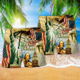 America We The People Patriotism Colorful - Beach Short - Owl Ohh - Owl Ohh