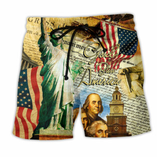 America We The People Patriotism Colorful - Beach Short - Owl Ohh - Owl Ohh