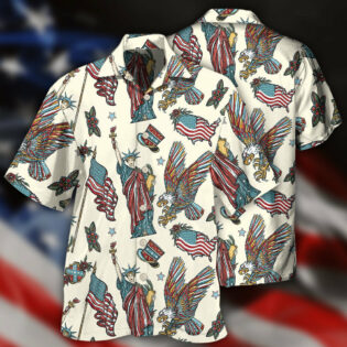 America Symbols Basic Style - Hawaiian Shirt - Owl Ohh - Owl Ohh