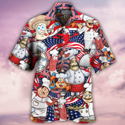 Chef Independence Day American Having Fun - Hawaiian Shirt - Owl Ohh - Owl Ohh