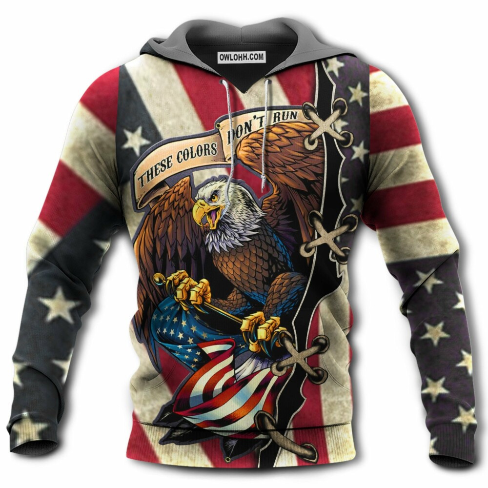 American Eagle Fly Flag - Hoodie - Owl Ohh - Owl Ohh