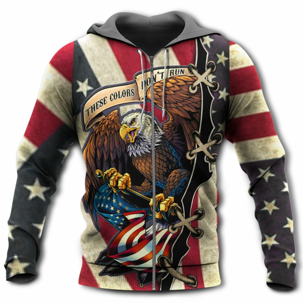 American Eagle Fly Flag - Hoodie - Owl Ohh - Owl Ohh