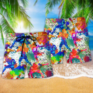 American Football Strong Spirit Brave Heart Color - Beach Short - Owl Ohh - Owl Ohh
