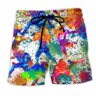 American Football Strong Spirit Brave Heart Color - Beach Short - Owl Ohh - Owl Ohh