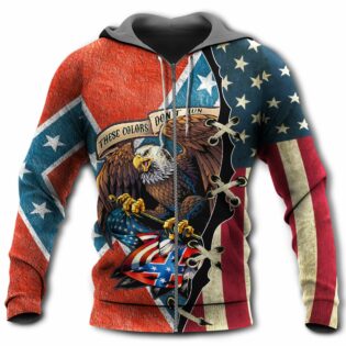 America These Color Don't Run With Proud Eagle - Hoodie - Owl Ohh - Owl Ohh