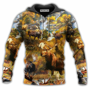 Moose Animals Advice From A Moose Spend Time In The Woods - Hoodie - Owl Ohh - Owl Ohh