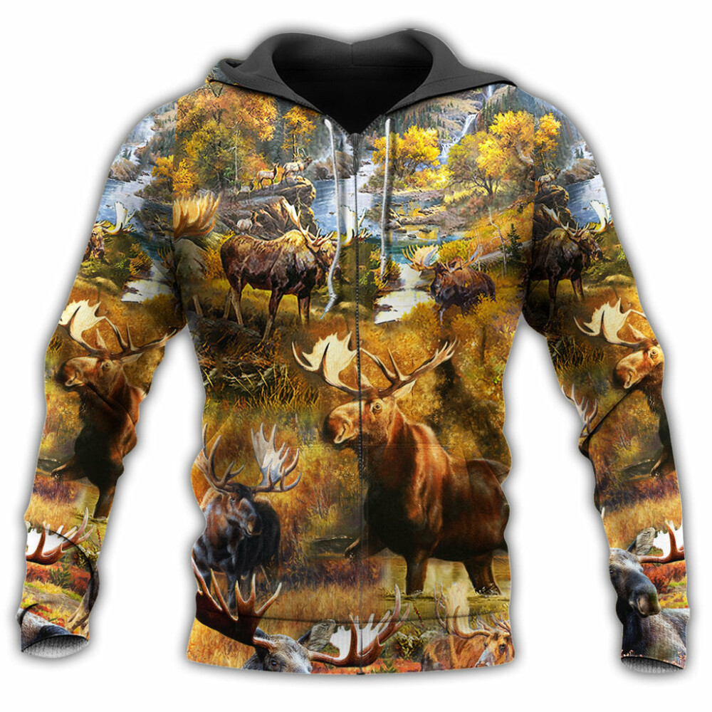 Moose Animals Advice From A Moose Spend Time In The Woods - Hoodie - Owl Ohh - Owl Ohh