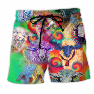 Sheep Colorful Animals Style - Beach Short - Owl Ohh - Owl Ohh