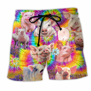 Pig Animals Easily Distracted By Piggy Very Cute - Beach Short - Owl Ohh - Owl Ohh