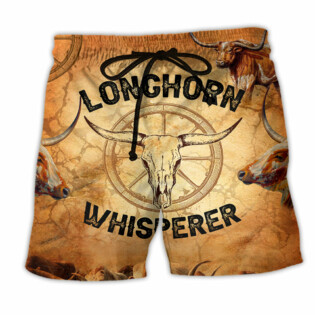 Longhorn Animals Longhorn Whisperer - Beach Short - Owl Ohh - Owl Ohh