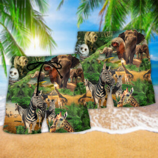 Animal Love And Conserve Our Wildlife - Beach Short - Owl Ohh - Owl Ohh