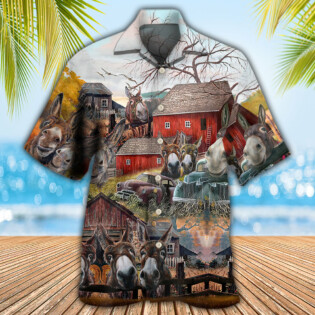 Donkey Animals Love Farm And Happiness Together - Hawaiian Shirt - Owl Ohh - Owl Ohh