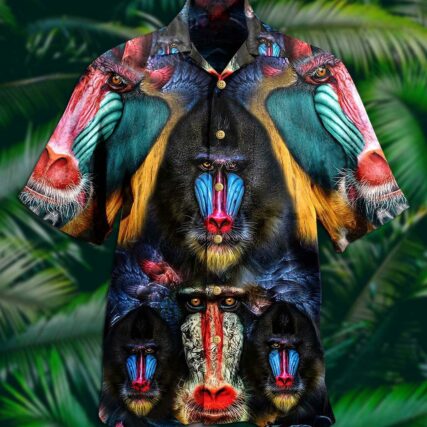 Monkey Mandrill Animals Love Forest And Live It Forever - Hawaiian Shirt - Owl Ohh - Owl Ohh