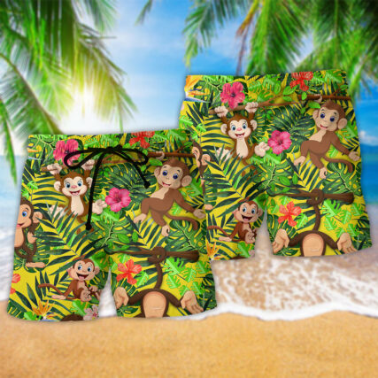 Monkey Are My Spirit - Beach Short - Owl Ohh - Owl Ohh