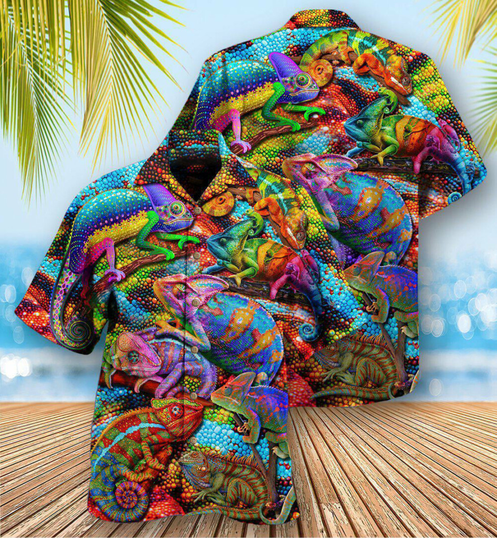 Chameleon Animals My Chameleon Really Looks Up To Me And I Love Style - Hawaiian Shirt - Owl Ohh - Owl Ohh