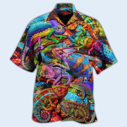 Chameleon Animals My Chameleon Really Looks Up To Me And I Love Style - Hawaiian Shirt - Owl Ohh - Owl Ohh