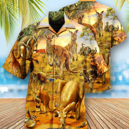 Kangaroo Animals My Spirit Animal Is A Cute Kangaroo - Hawaiian Shirt - Owl Ohh - Owl Ohh