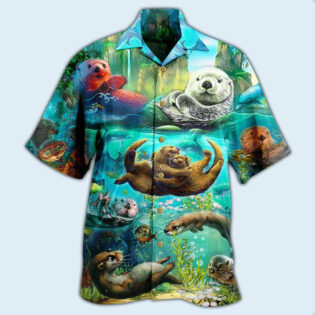 Otter Animals You Are My Otter Half In The Ocean - Hawaiian Shirt - Owl Ohh - Owl Ohh