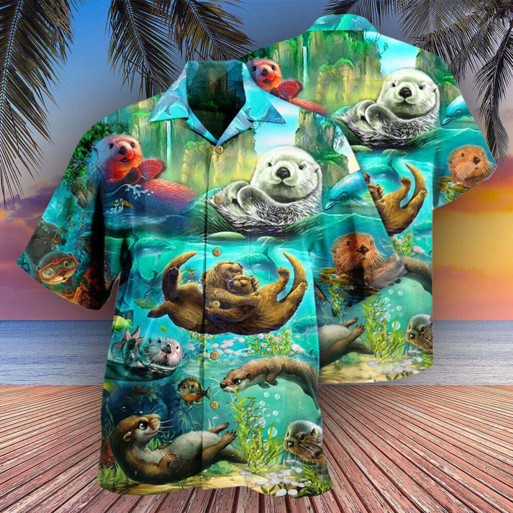 Otter Animals You Are My Otter Half In The Ocean - Hawaiian Shirt - Owl Ohh - Owl Ohh