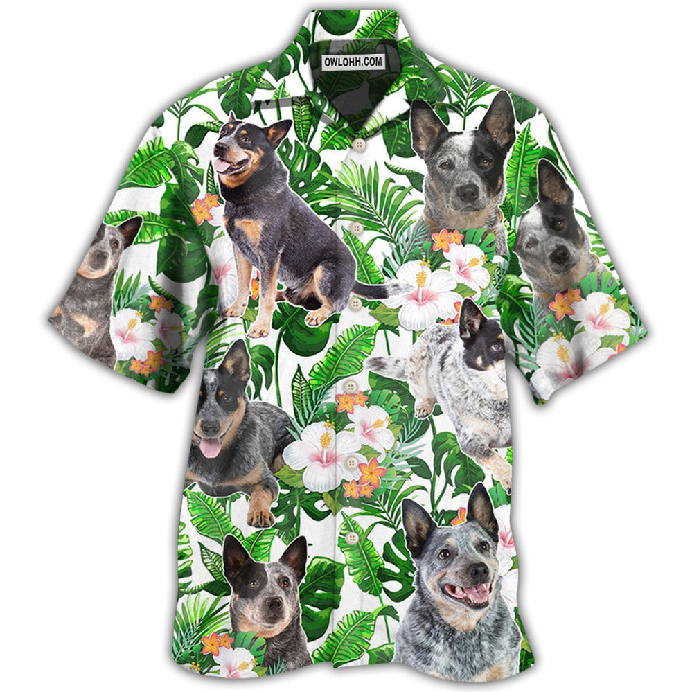 Australian Cattle Dog Tropical Floral - Hawaiian Shirt - Owl Ohh - Owl Ohh