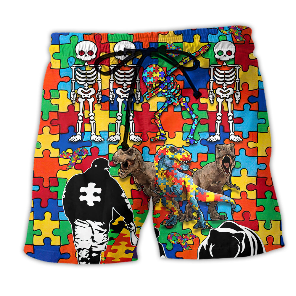 Autism Awareness It's OK To Be Different Color - Beach Short - Owl Ohh - Owl Ohh