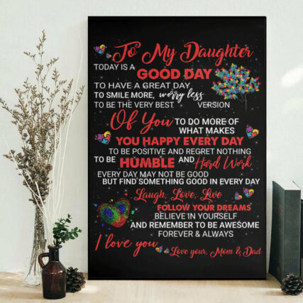 Autism To My Daughter With Autism - Vertical Poster - Owl Ohh - Owl Ohh
