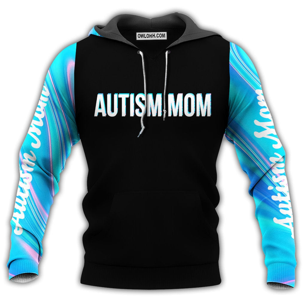 Autism Mom I Love Someone With Autism To The Moon Black Style Personalized- Hoodie - Owl Ohh - Owl Ohh