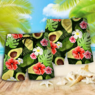 Avocado Tropical Floral - Beach Short - Owl Ohh - Owl Ohh