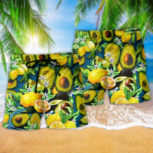 Avocado Lemon Summer Time - Beach Short - Owl Ohh - Owl Ohh