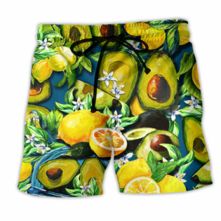 Avocado Lemon Summer Time - Beach Short - Owl Ohh - Owl Ohh