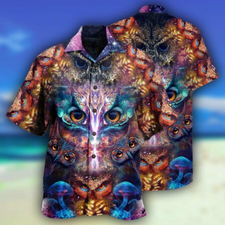 Owl Awesome Eyes Mysterious - Hawaiian Shirt - Owl Ohh - Owl Ohh