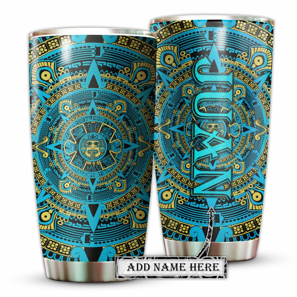Aztec Mexico With Green Style Personalized - Tumbler - Owl Ohh - Owl Ohh