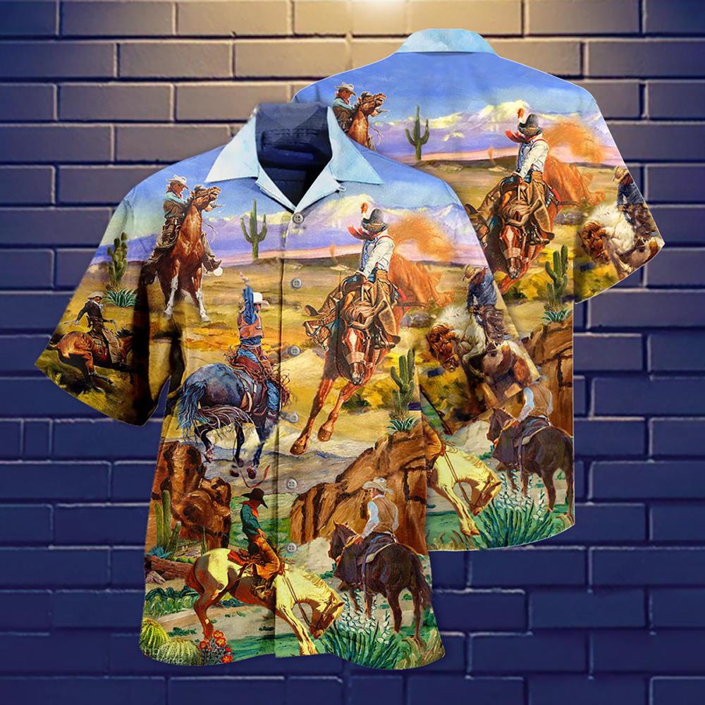 Cowboy Desert Love Life Cool - Hawaiian Shirt - Owl Ohh - Owl Ohh