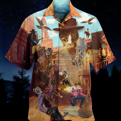 Cowboy Cats Love Life Vintage - Hawaiian Shirt - Owl Ohh - Owl Ohh