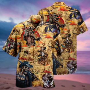 Cowboy Skull Pirates Love Life Vintage - Hawaiian Shirt - Owl Ohh - Owl Ohh