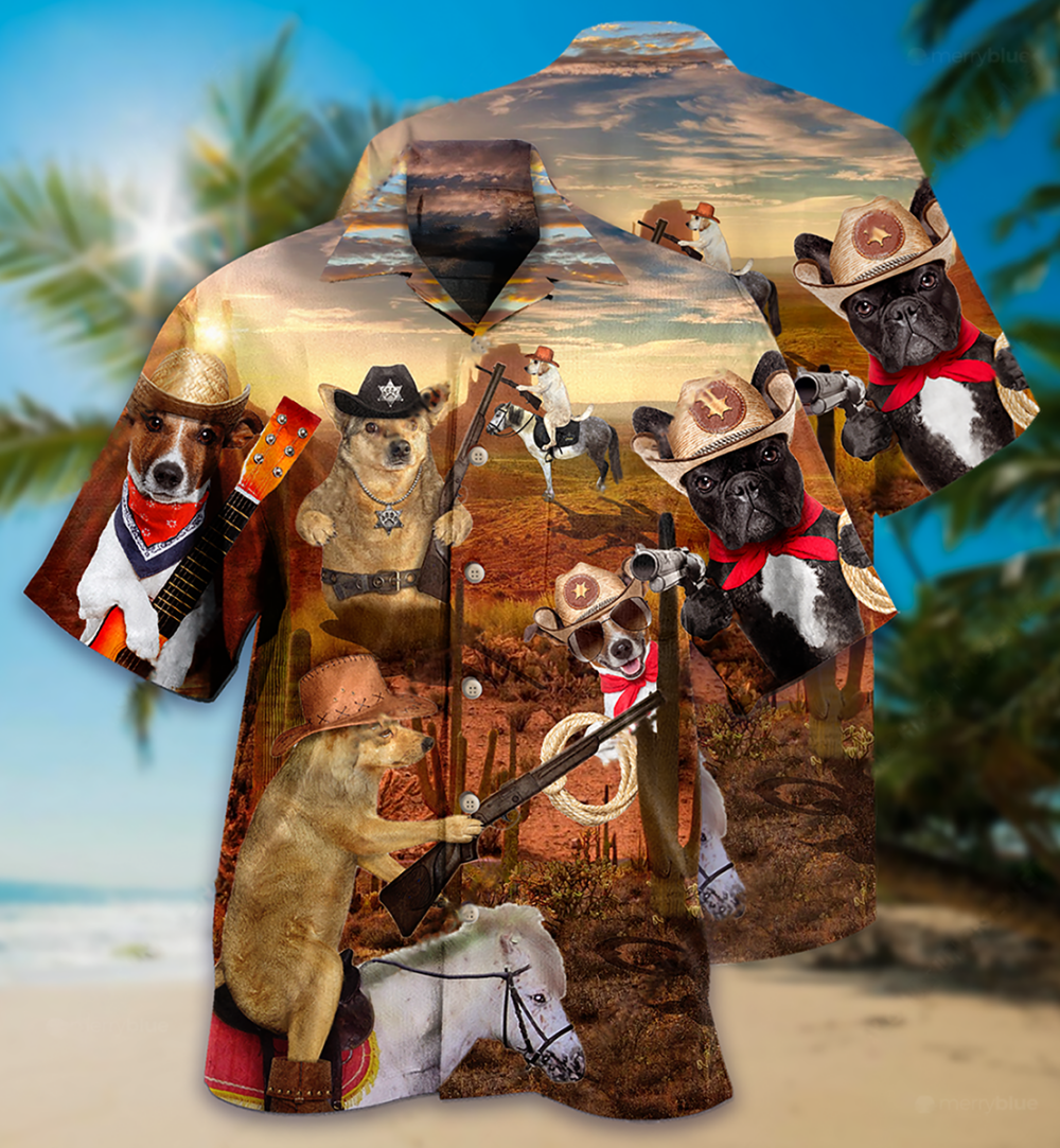 Cowboy Dog Love Life Funny - Hawaiian Shirt - Owl Ohh - Owl Ohh