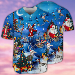 Christmas And Skull Merry Xmas - Baseball Jersey - Owl Ohh - Owl Ohh