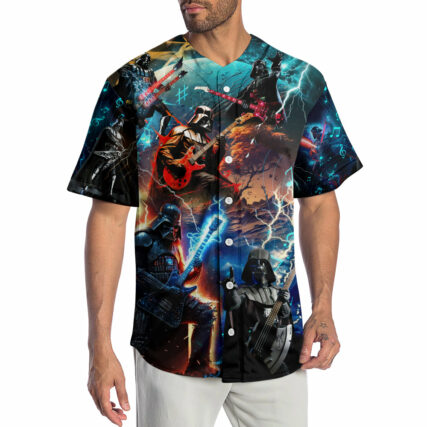 Starwars Darth Vader Playing Guitar - Baseball Jersey